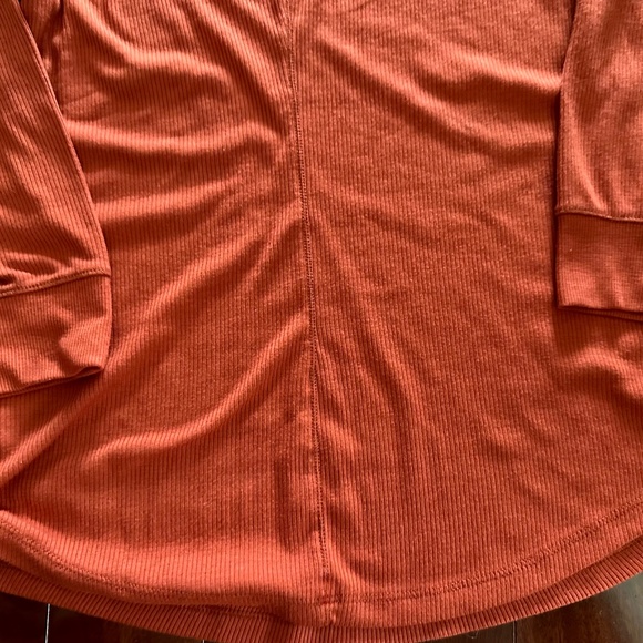 Time And Tru Ladies Ribbed Long Sleeve Top Spiced Cider (Rust) Size M (8-10) EUC - Picture 4 of 8